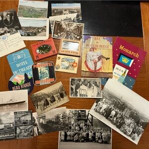 Vintage Travel Memorabilia Ephemera from 1956 European Vacation